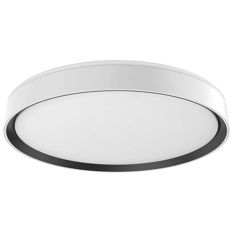Image 1 Kuzco Essex LED 20-in White/Black Flush Mount
