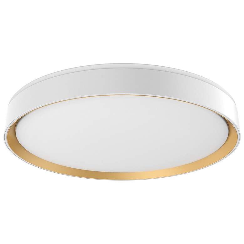 Image 1 Kuzco Essex LED 20-in White/Gold Flush Mount