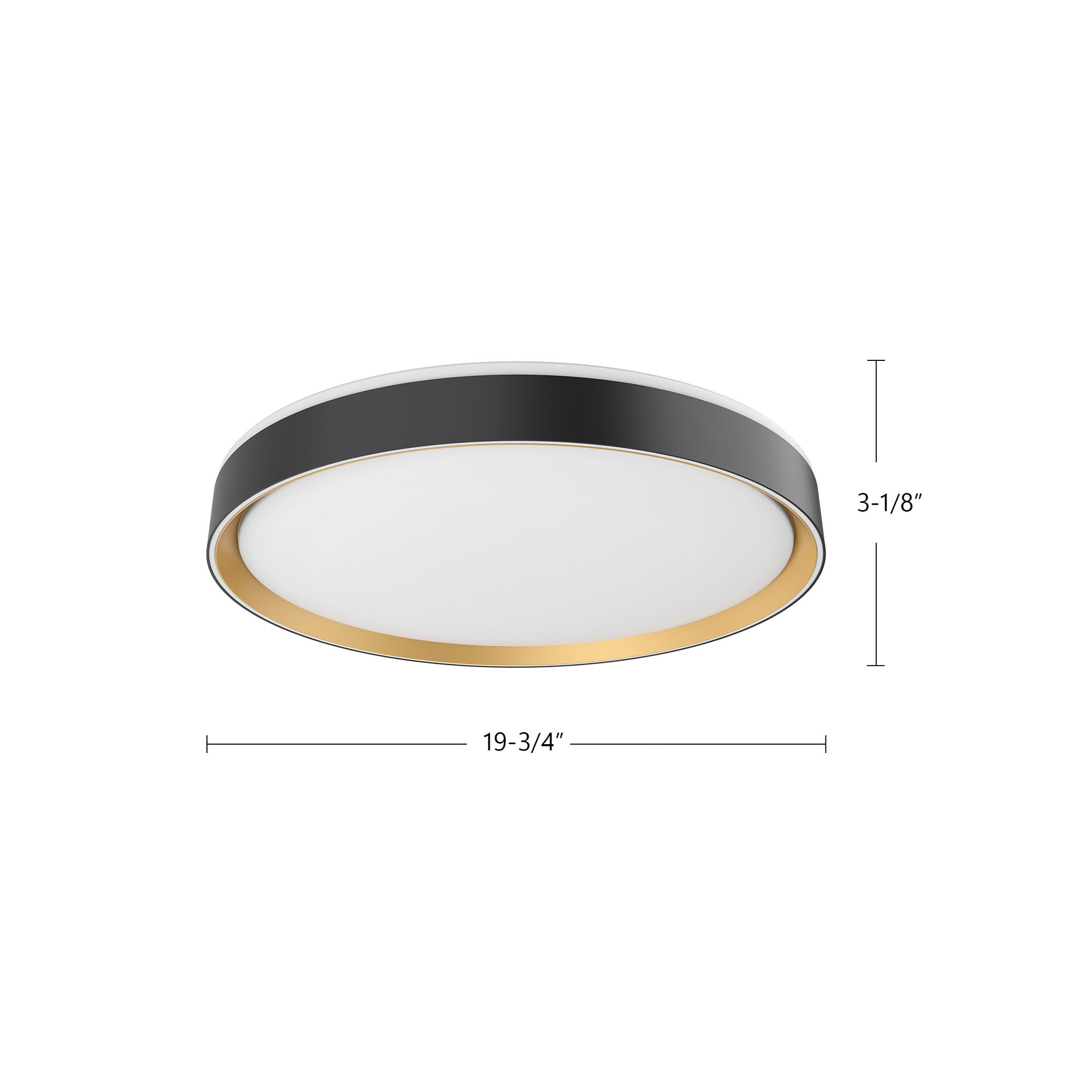 Image 6 Kuzco Essex LED 20-in White/Gold Flush Mount more views