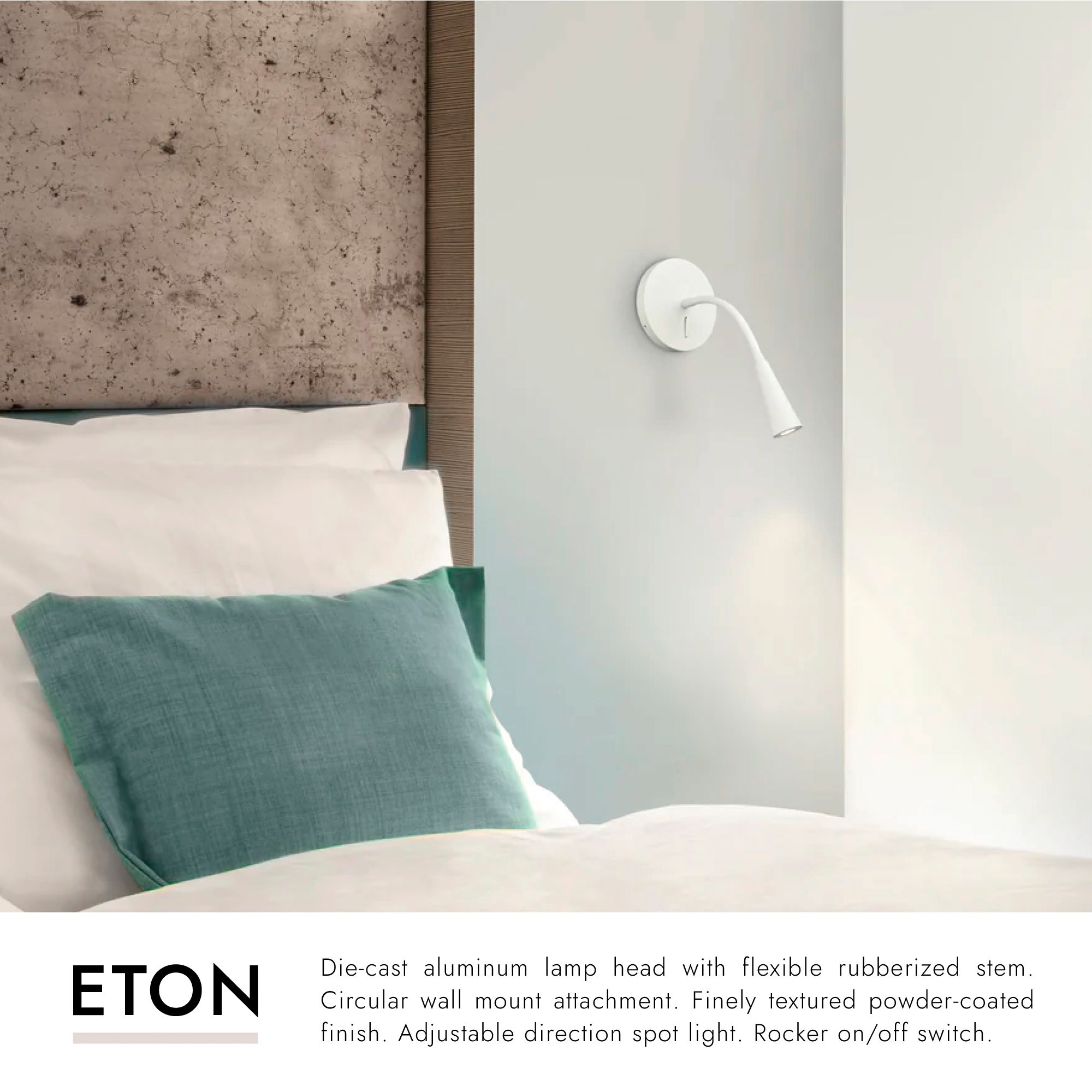 Image 3 Kuzco Eton LED 5-in White Wall Sconce more views