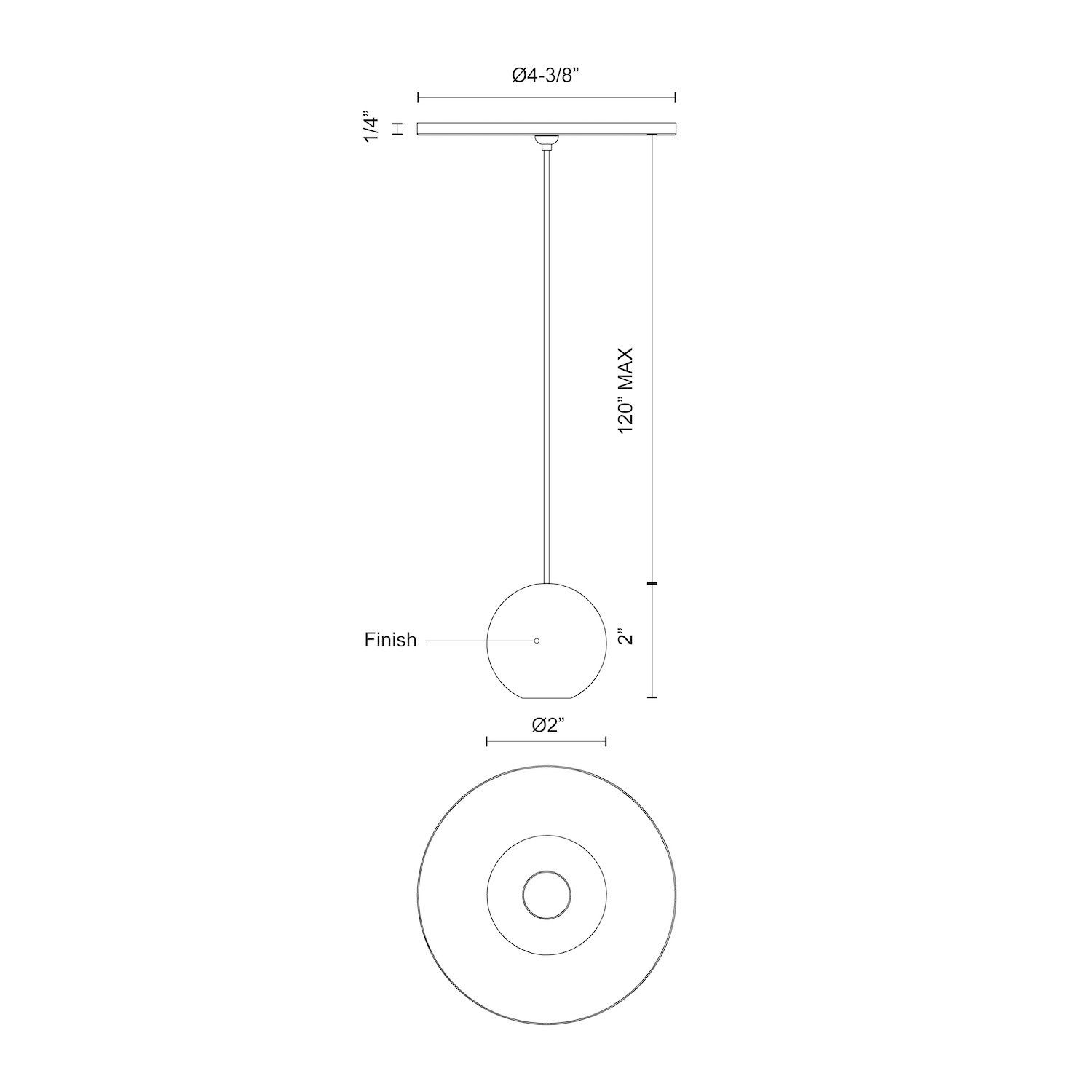 Image 6 Kuzco Exo LED 2-in Black Pendant more views