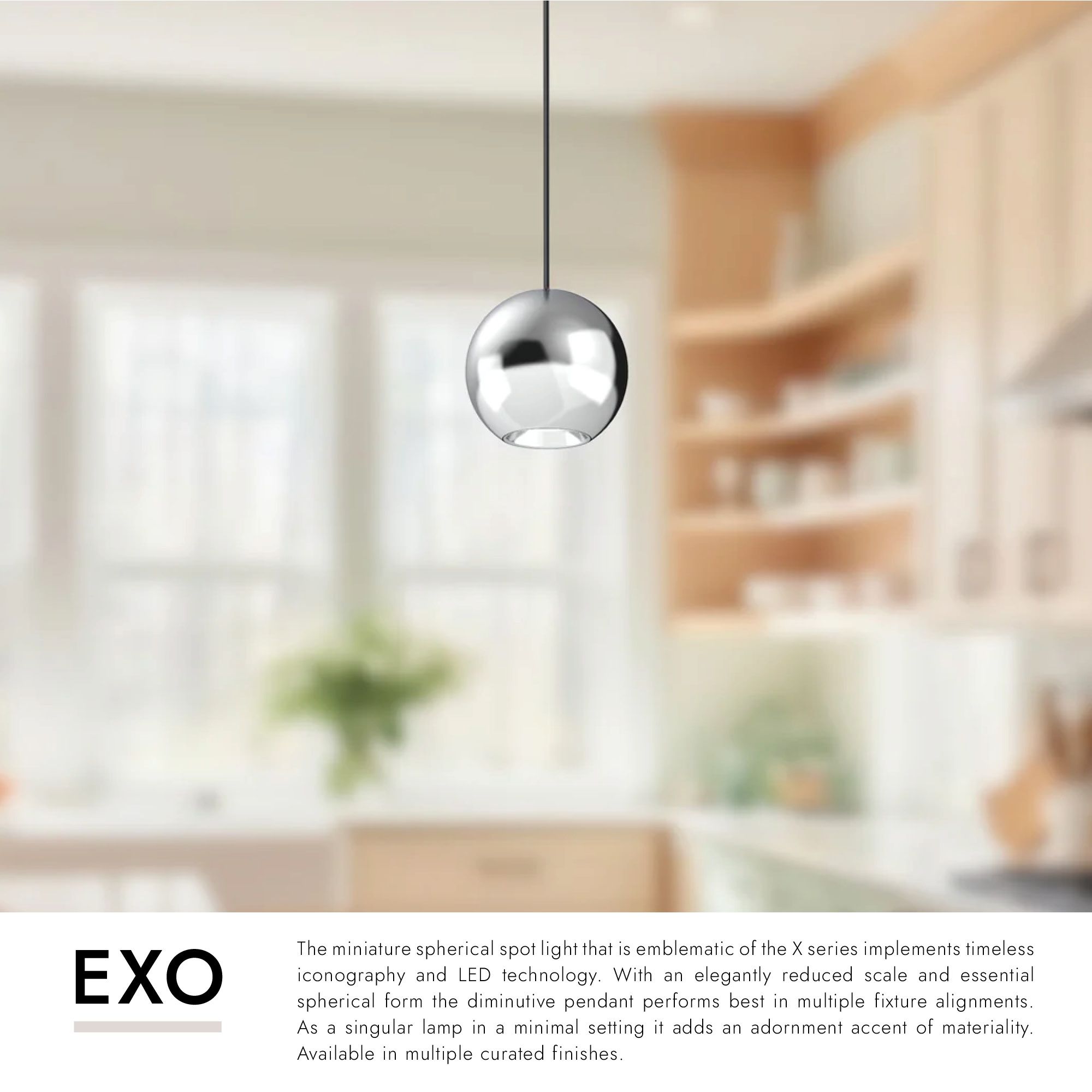 Image 3 Kuzco Exo LED 2-in White Pendant more views