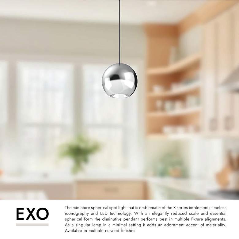 Image 3 Kuzco Exo LED 2-in White Pendant more views