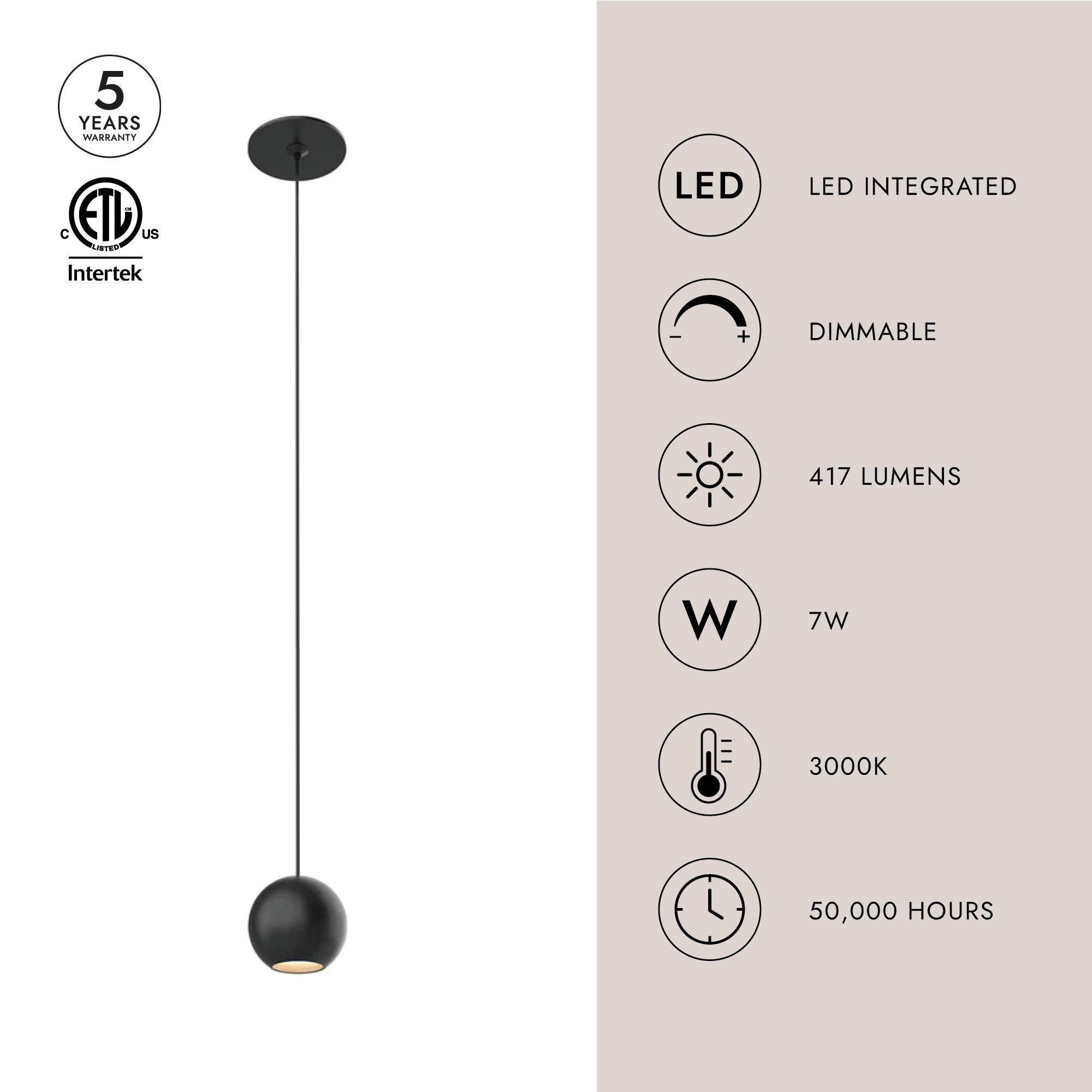 Image 4 Kuzco Exo LED 2-in White Pendant more views