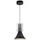 Kuzco Floe LED 8-in Glossy Black/Clear Crystal Pendant