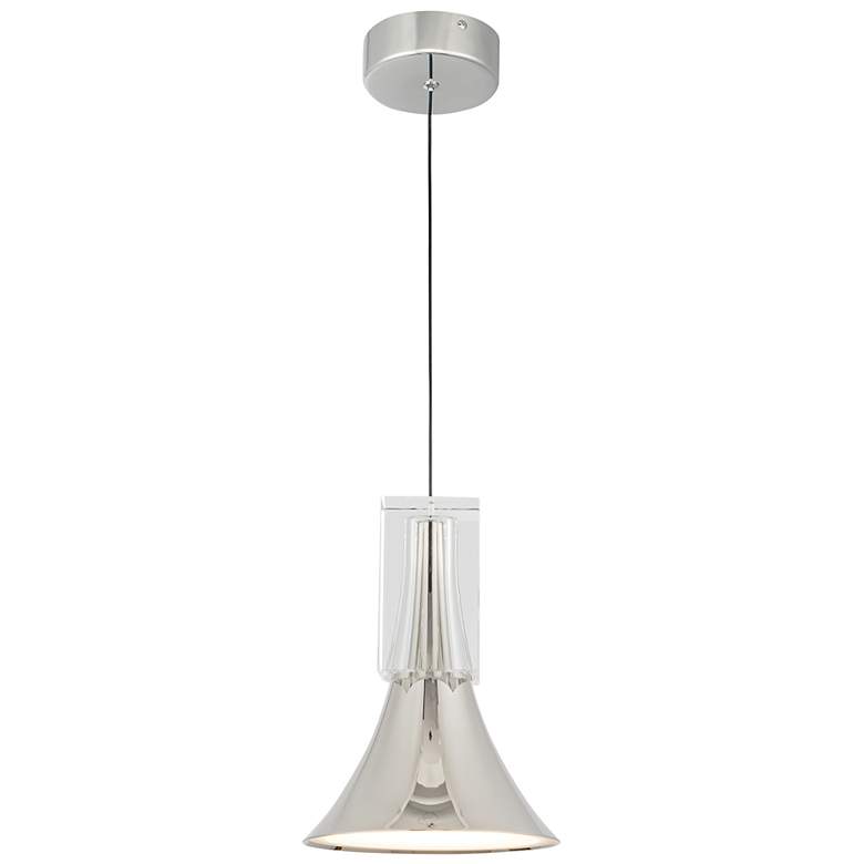 Image 2 Kuzco Floe LED 8-in Polished Nickel/Clear Crystal Pendant more views