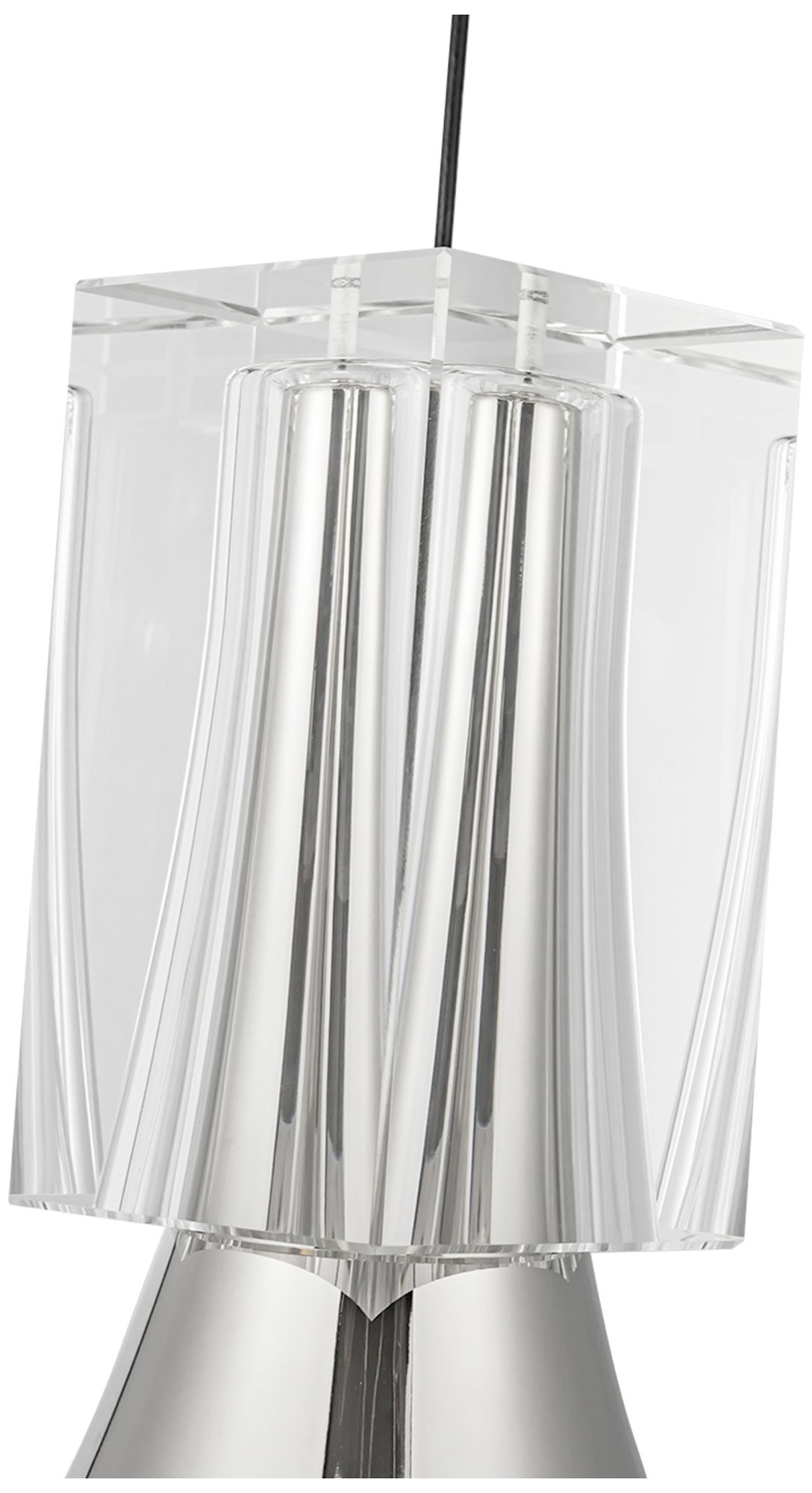 Image 5 Kuzco Floe LED 8-in Polished Nickel/Clear Crystal Pendant more views