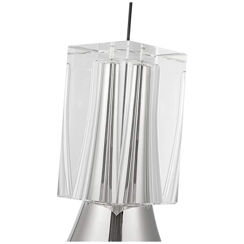 Image 5 Kuzco Floe LED 8-in Polished Nickel/Clear Crystal Pendant more views