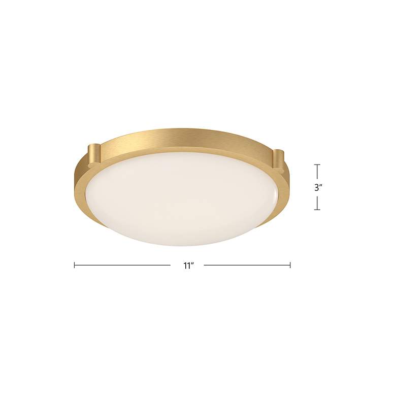 Image 3 Kuzco Floyd 11-in Brushed Gold Flush Mounts more views