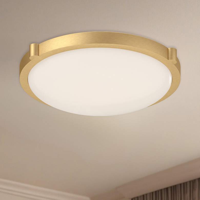 Image 1 Kuzco Floyd 13-in Brushed Gold Flush Mounts