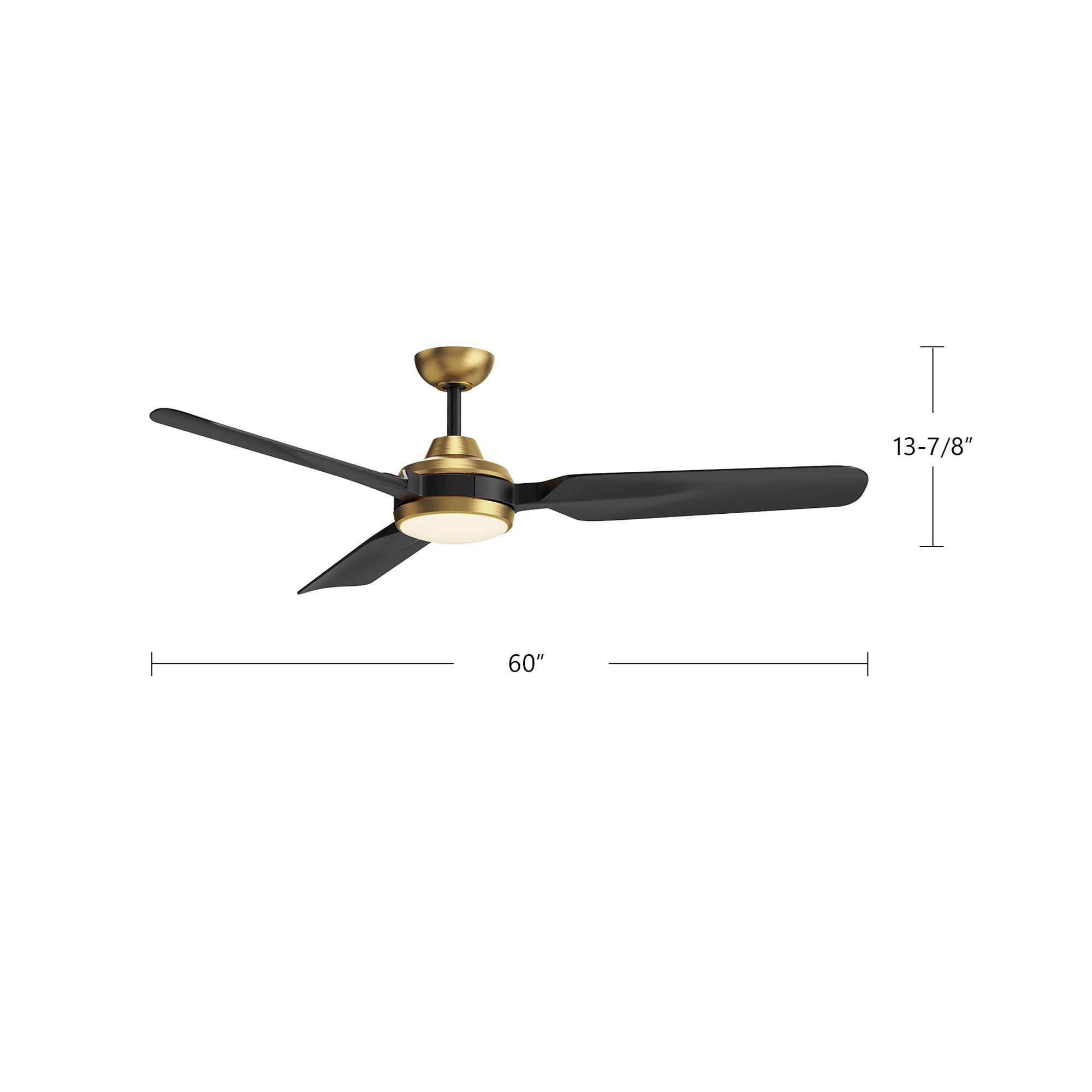 Kuzco Fremont LED 60-in Matte Black Ceiling Fan