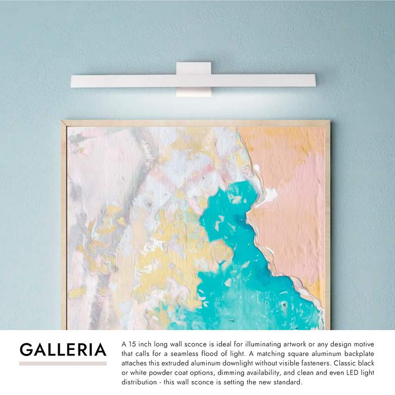 Image 3 Kuzco Galleria LED 15-in White Wall Sconce more views