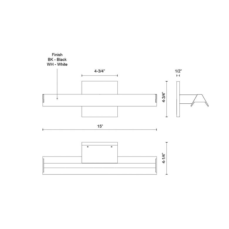 Image 6 Kuzco Galleria LED 15-in White Wall Sconce more views