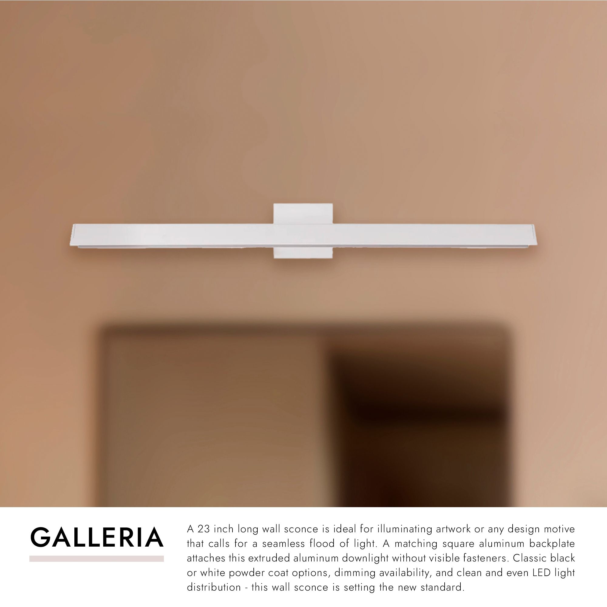 Image 2 Kuzco Galleria LED 23-in White Wall Sconce more views