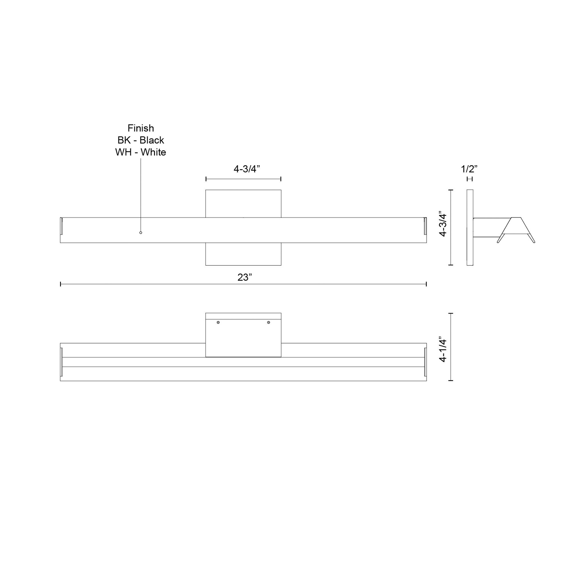 Image 5 Kuzco Galleria LED 23-in White Wall Sconce more views