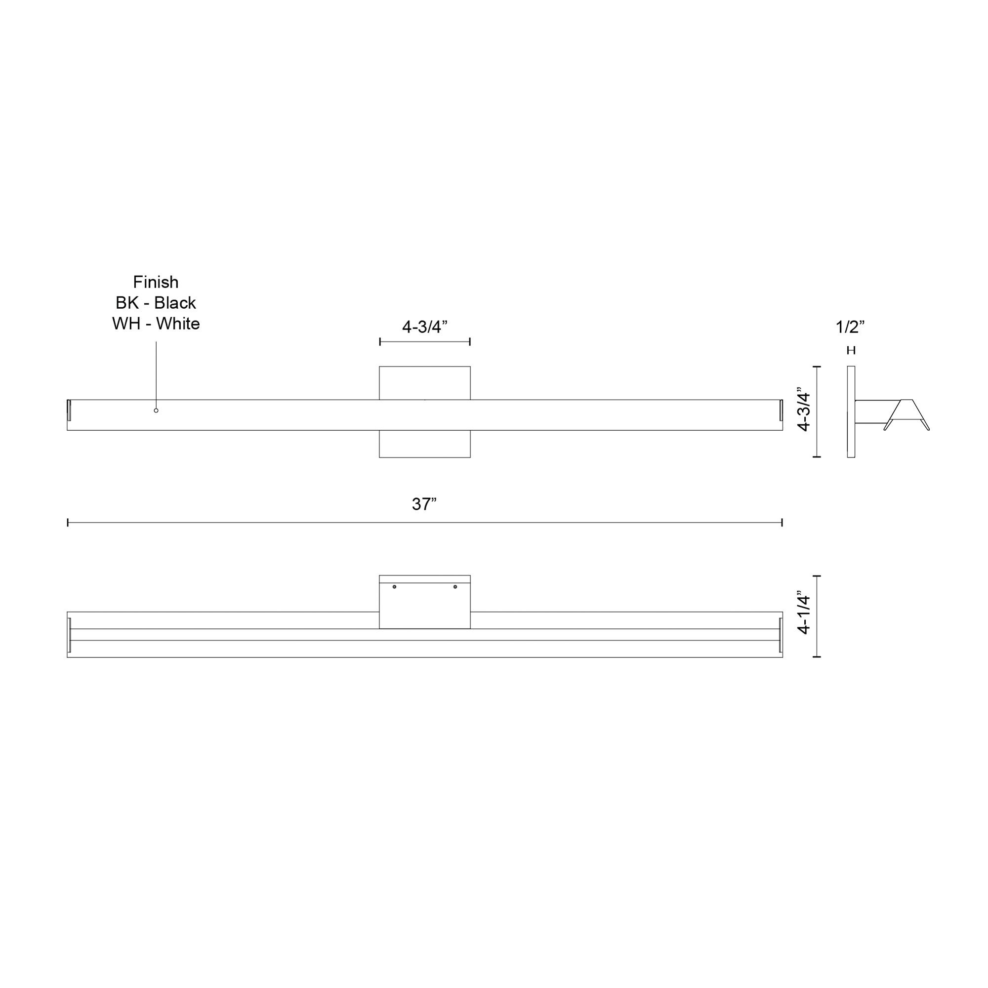 Image 5 Kuzco Galleria LED 37-in White Wall Sconce more views