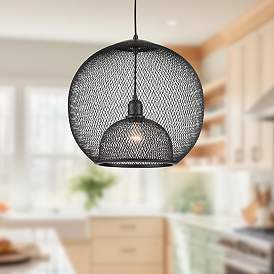 Image1 of Kuzco Gibraltar 18-in Black Pendants