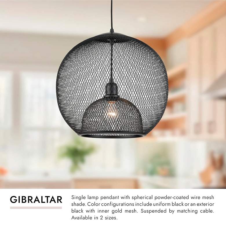 Image 4 Kuzco Gibraltar 18-in Black Pendants more views