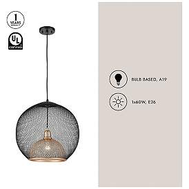Image5 of Kuzco Gibraltar 18-in Black Pendants more views