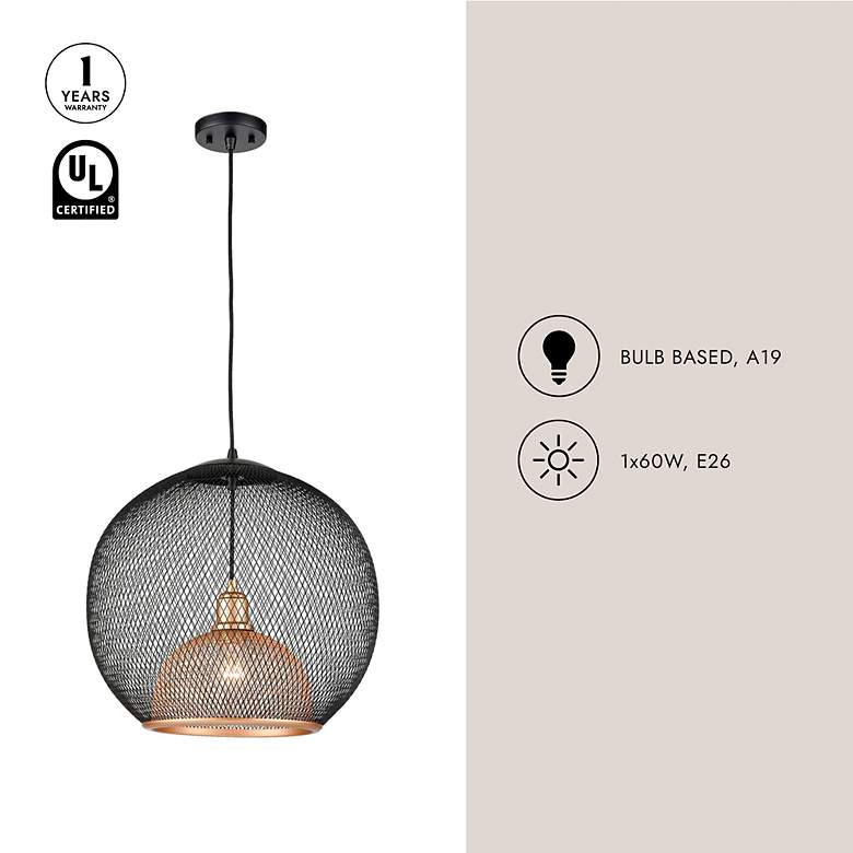 Image 5 Kuzco Gibraltar 18-in Black Pendants more views