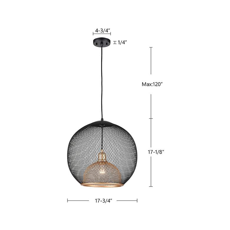 Image 6 Kuzco Gibraltar 18-in Black Pendants more views