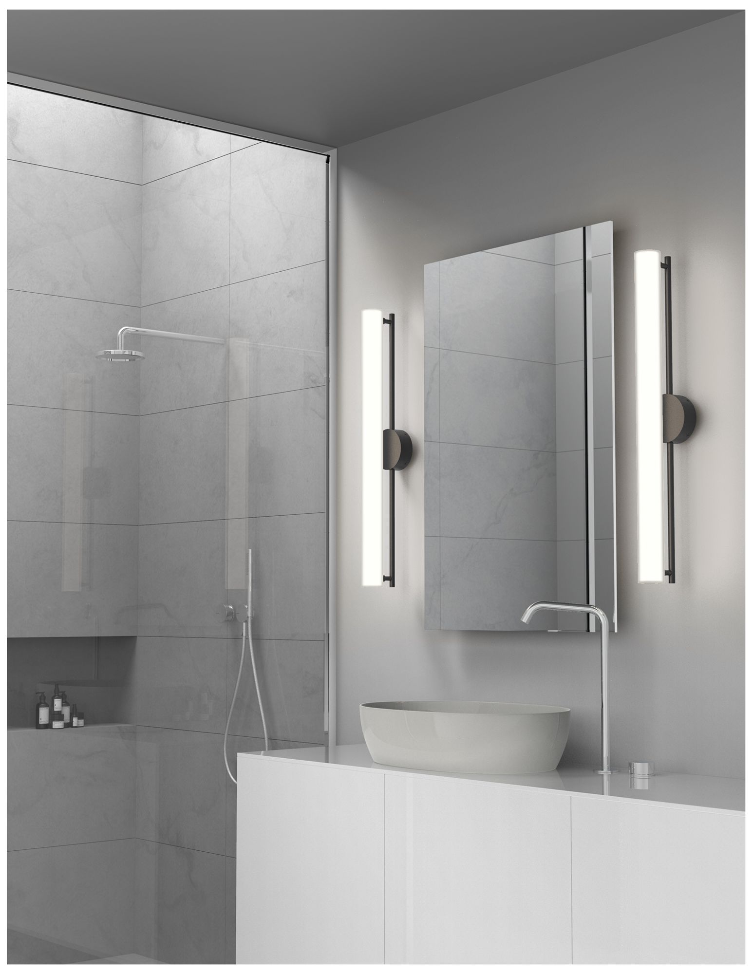 Image 2 Kuzco Gramercy LED 30-in Black Wall Sconce more views