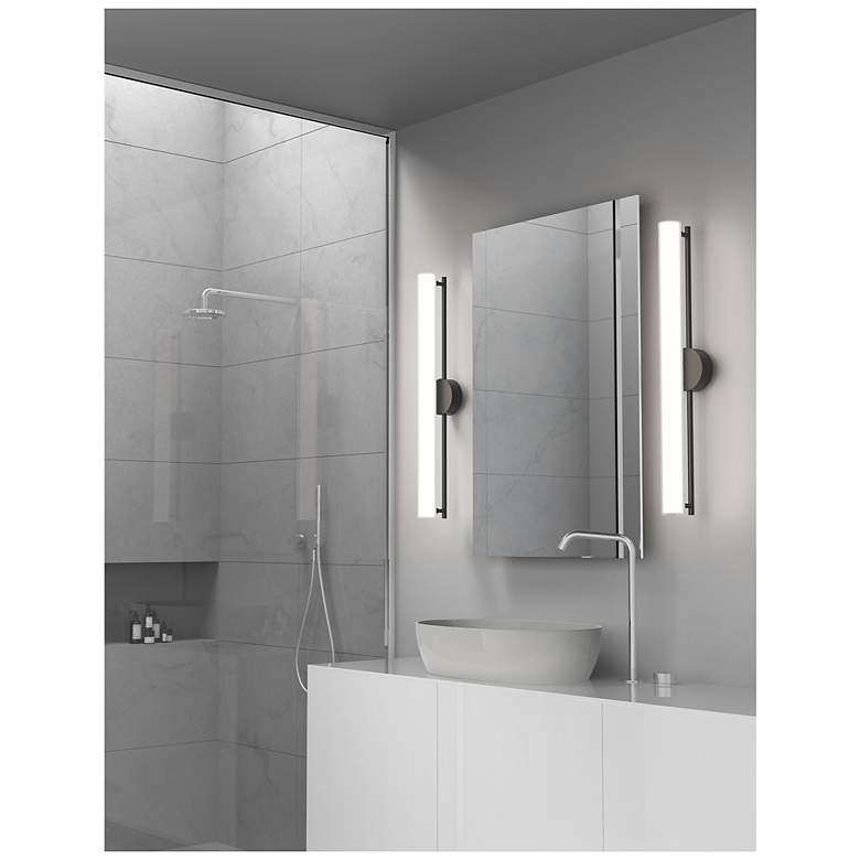 Image 2 Kuzco Gramercy LED 30-in Black Wall Sconce more views