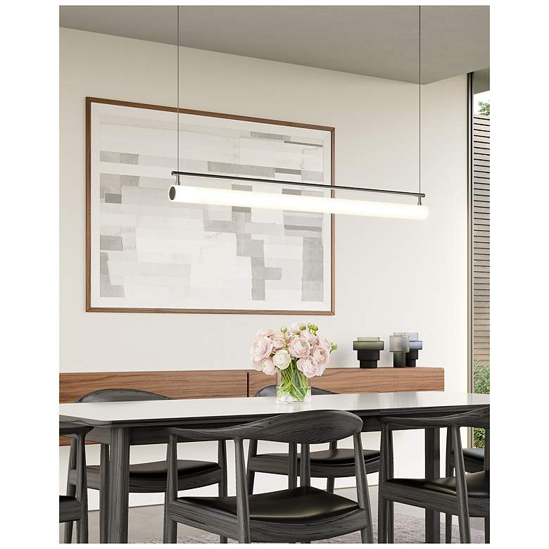 Image 3 Kuzco Gramercy LED 48-in Black Linear Pendant more views