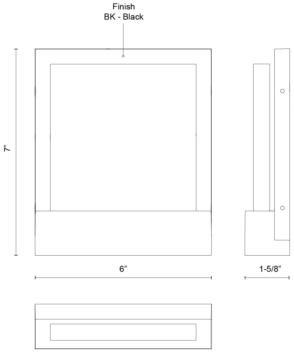 Image 5 Kuzco Guide LED 7-in Black All-terior Wall Sconce more views