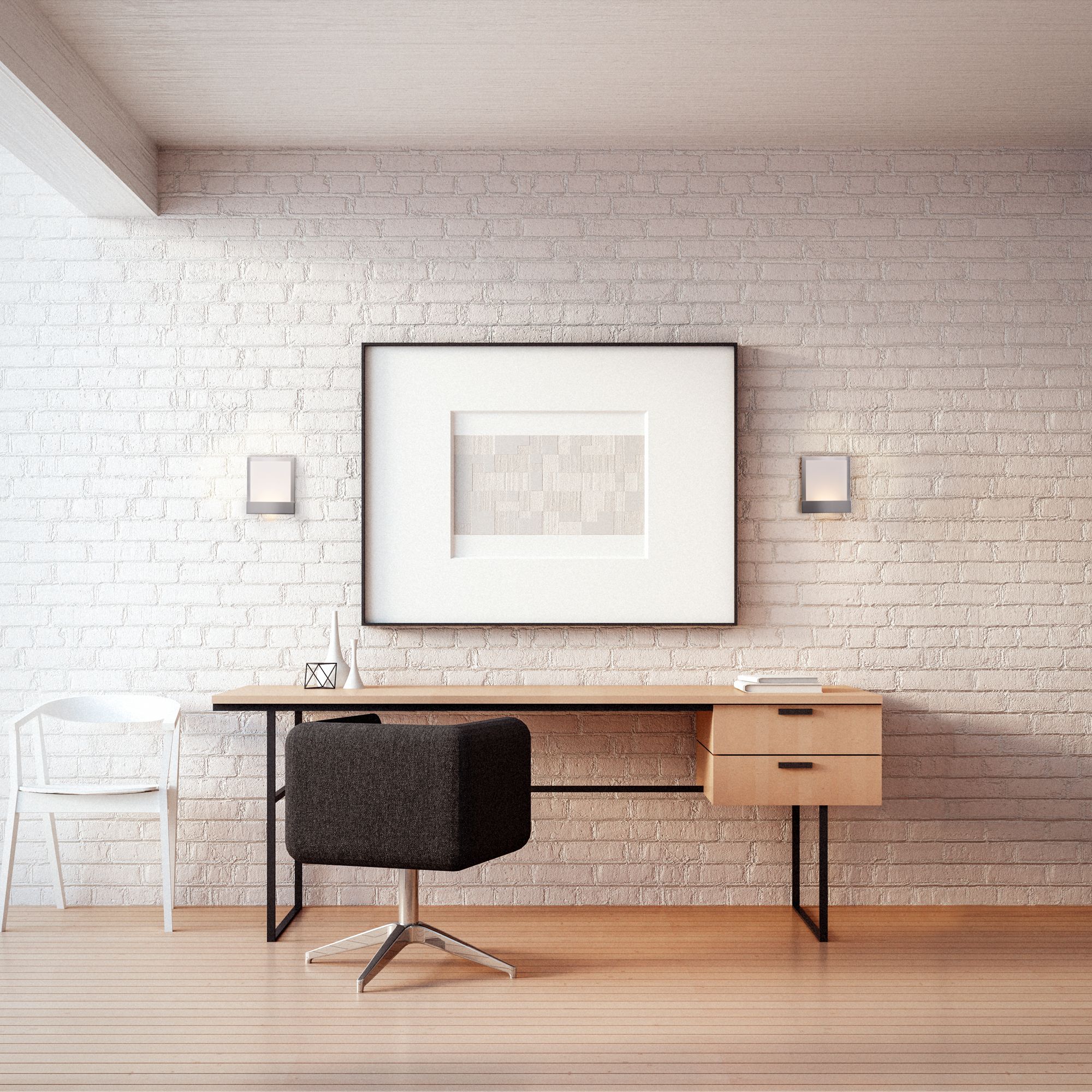 Image 2 Kuzco Guide LED 7-in Brushed Nickel Wall Sconce more views