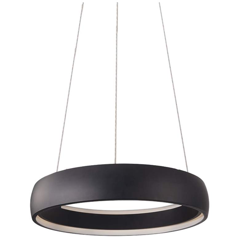 Image 2 Kuzco Halo LED 23-in Black Pendant