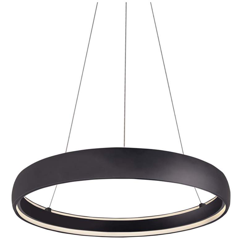 Image 1 Kuzco Halo LED 35-in Black Pendant