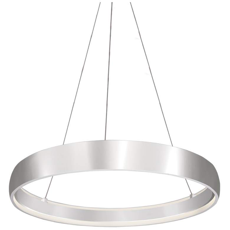 Image 1 Kuzco Halo LED 35-in Brushed Silver Pendant