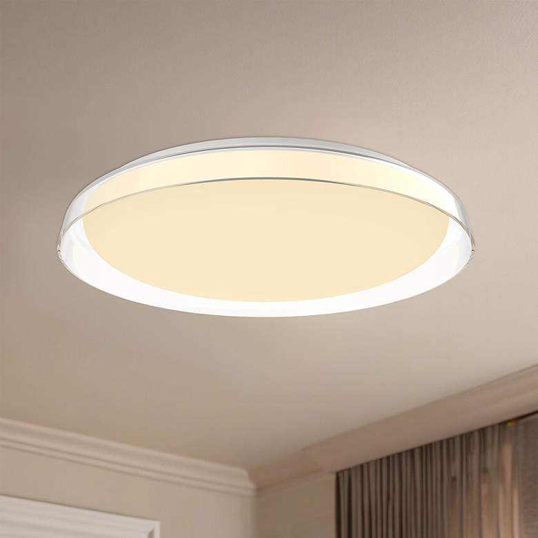 Image 1 Kuzco Hampton LED 21-in Clear Flush Mount