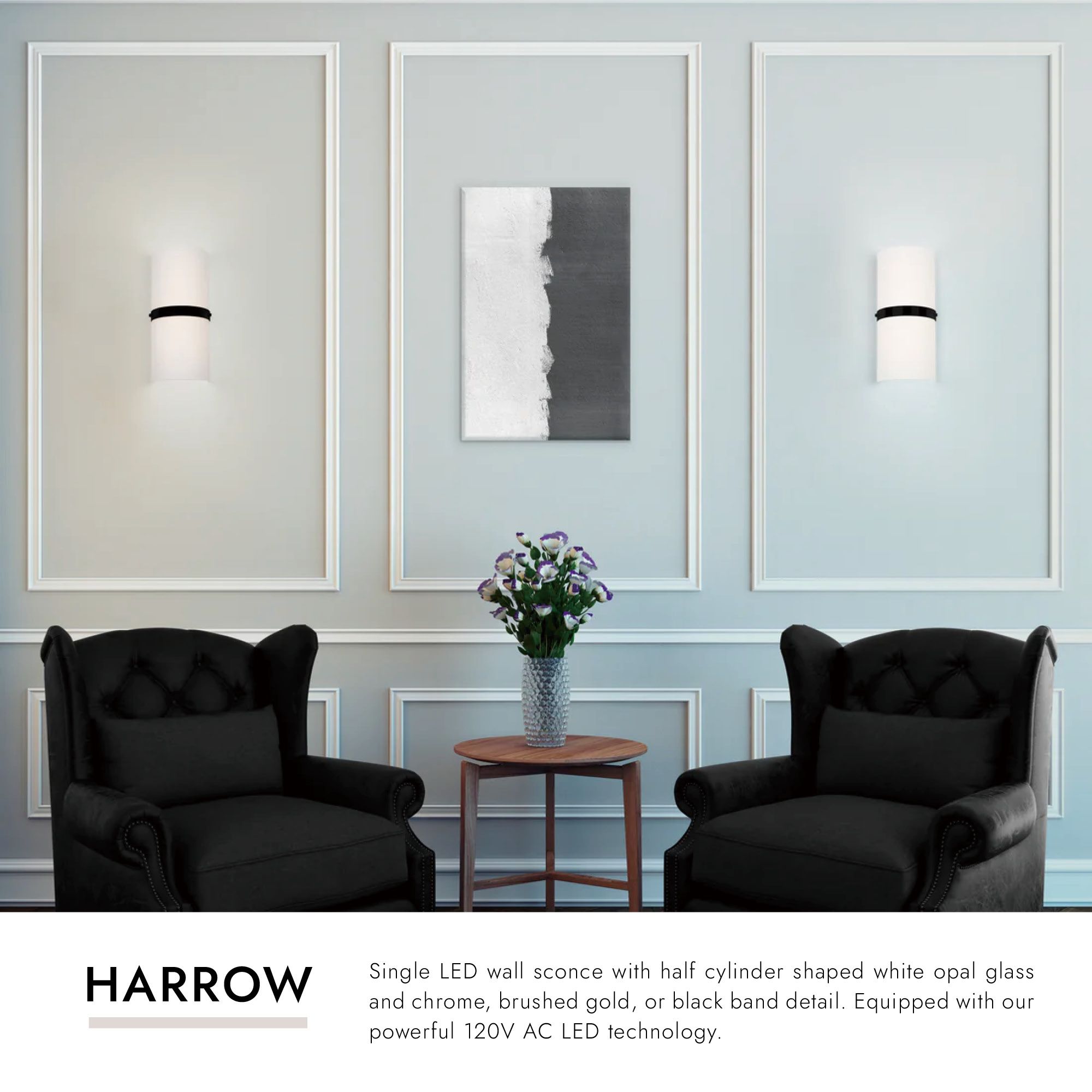 Image 2 Kuzco Harrow LED 13-in Brushed Gold Wall Sconce more views