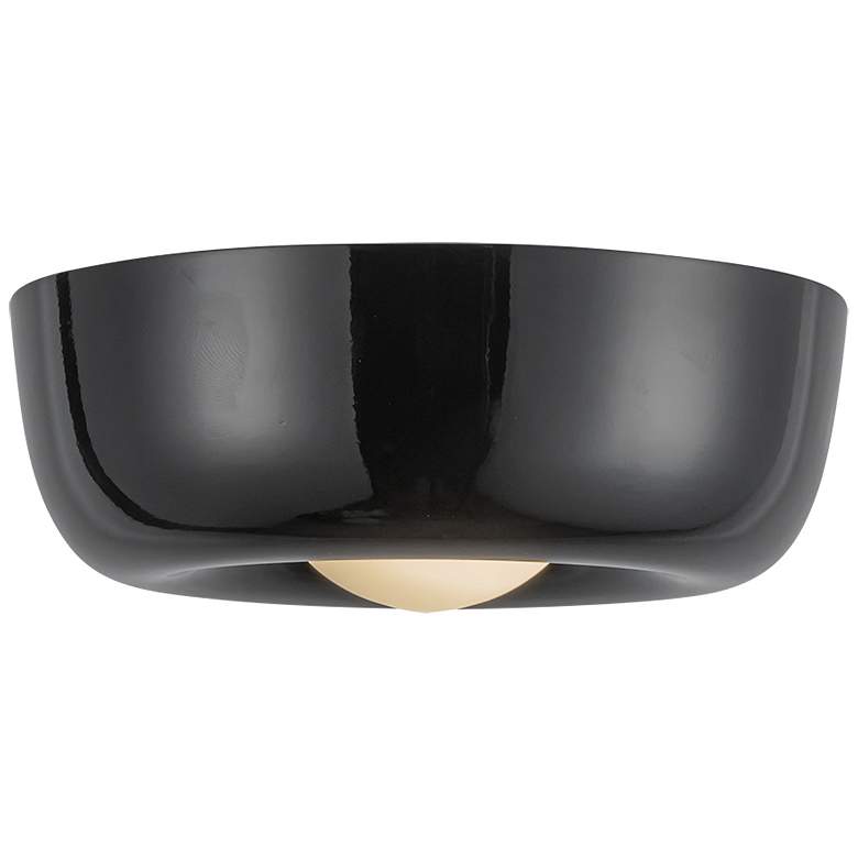 Image 1 Kuzco Hayden LED 6-in Glossy Black Flush Mount