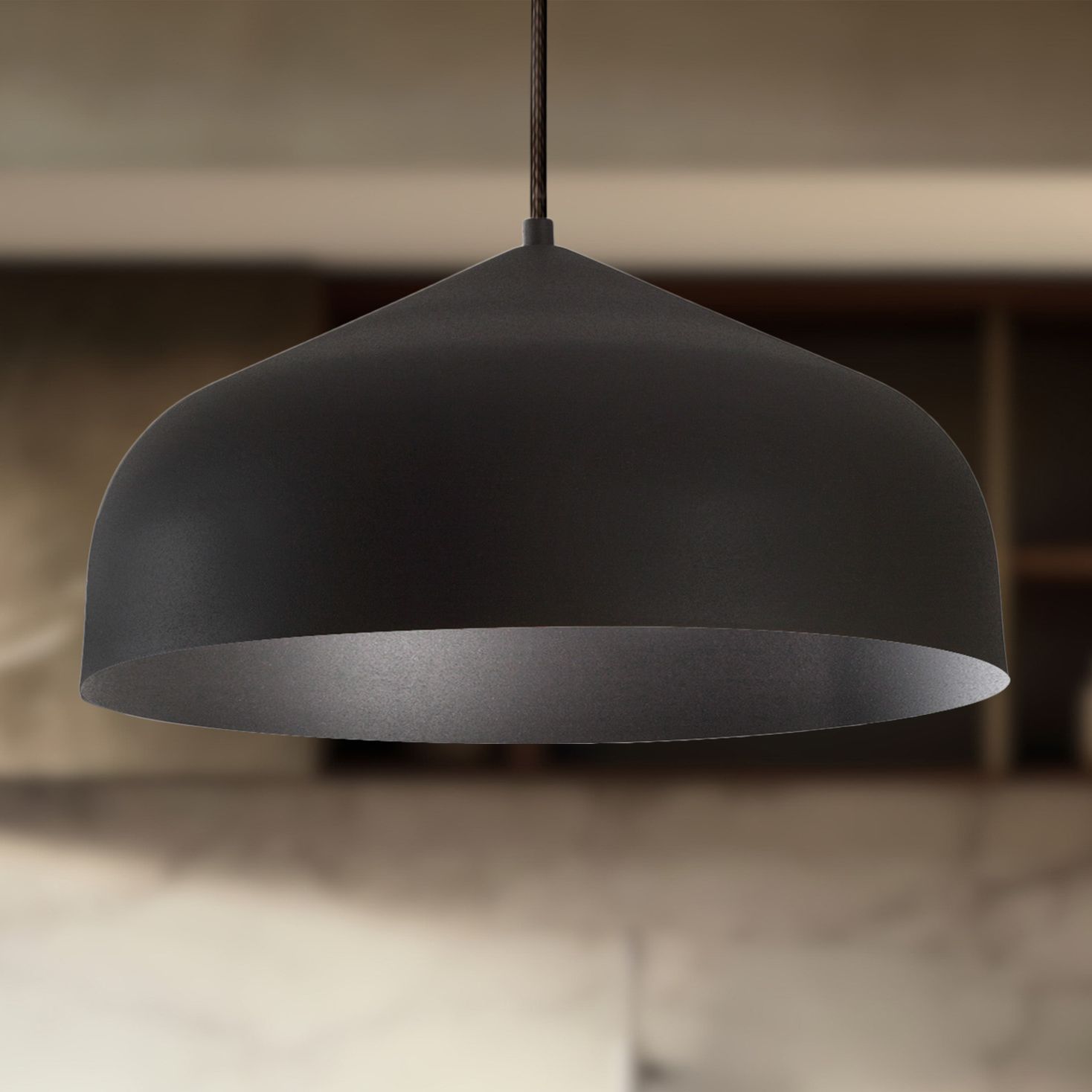 Kuzco Helena LED 17-in Black/Black Pendant
