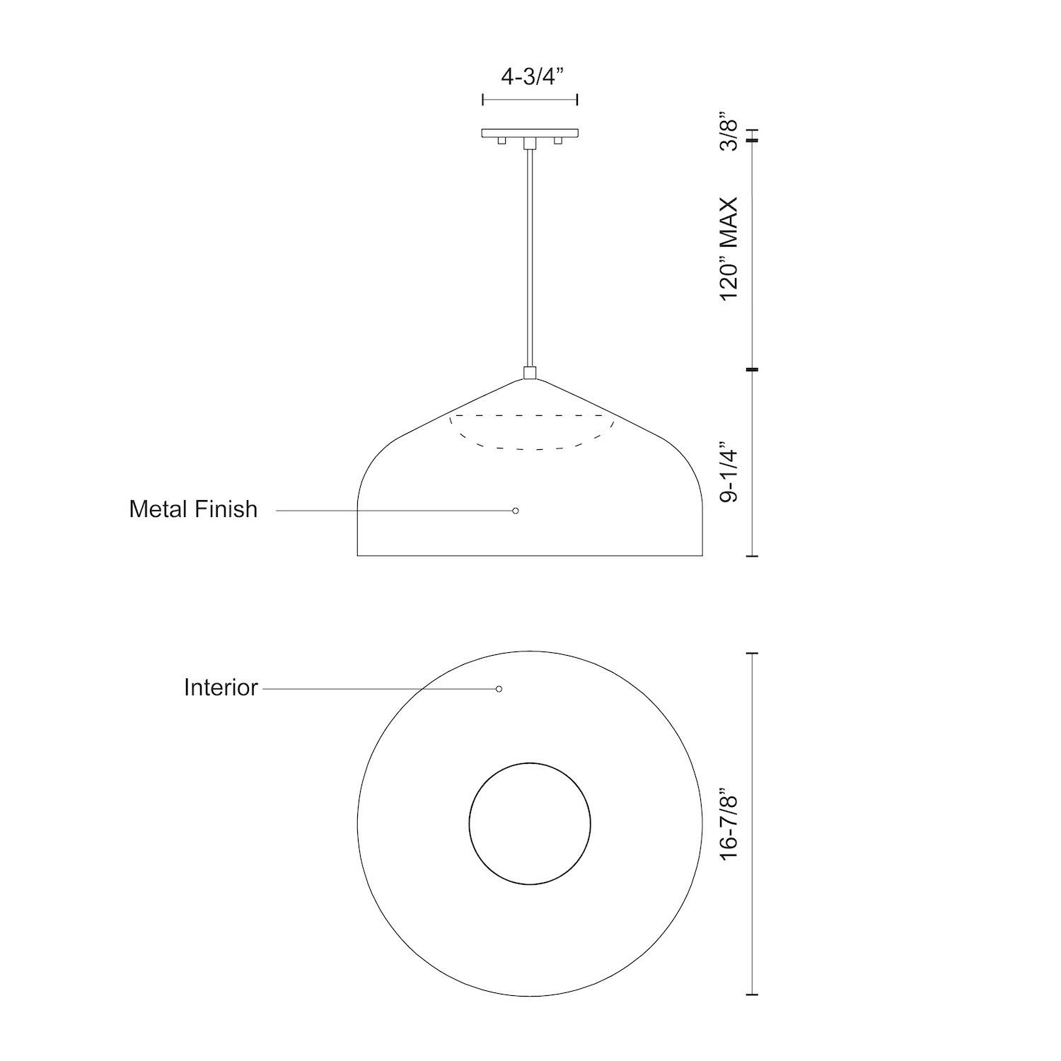 Image 3 Kuzco Helena LED 17-in Black/Black Pendant more views