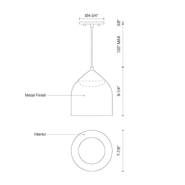 Image 2 Kuzco Helena LED 8-in Black/Black Pendant more views