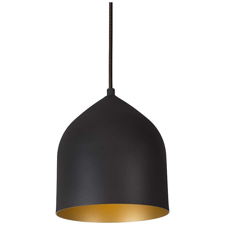 Image 1 Kuzco Helena LED 8-in Black/Gold Pendant
