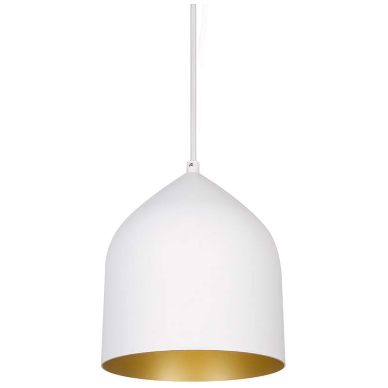 Image 1 Kuzco Helena LED 8-in White/Gold Pendant