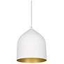 1_Kuzco Helena LED 8-in White/Gold Pendant