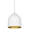 Kuzco Helena LED 8-in White/Gold Pendant
