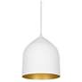 2_Kuzco Helena LED 8-in White/Gold Pendant more views