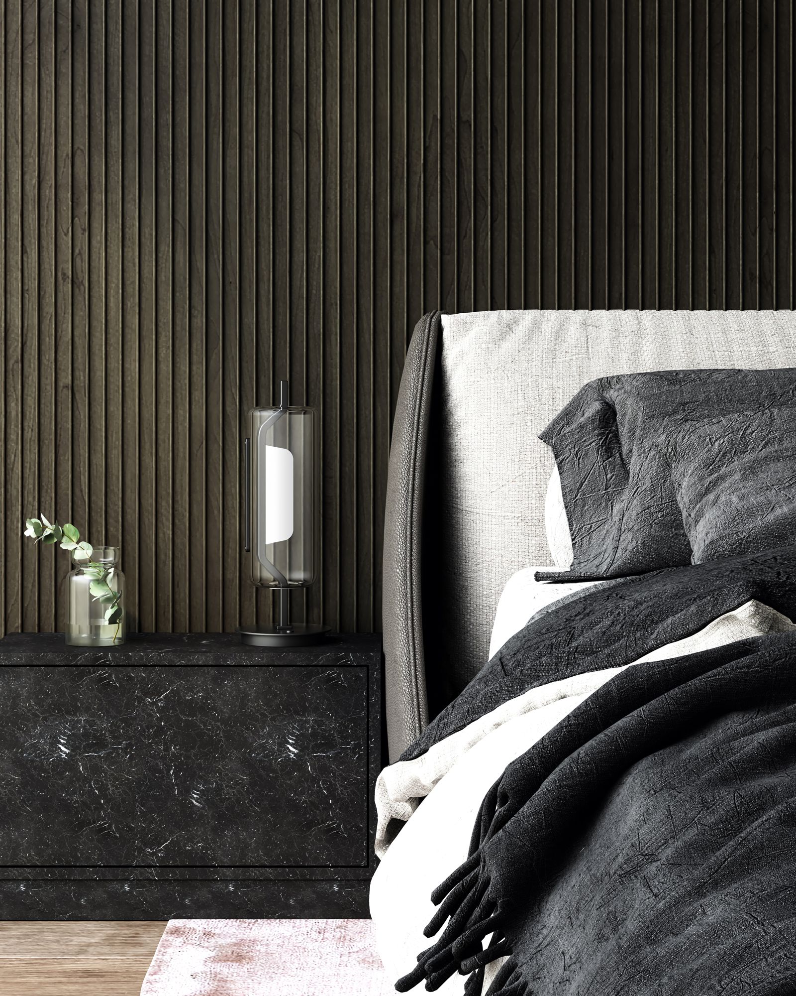 Image 2 Kuzco Hilo LED 18-in Black Table Lamp more views