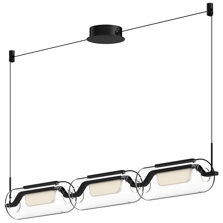 Image 1 Kuzco Hilo LED 43-in Black Linear Pendant