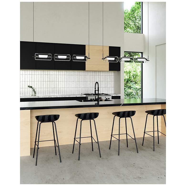 Image 3 Kuzco Hilo LED 43-in Black Linear Pendant more views