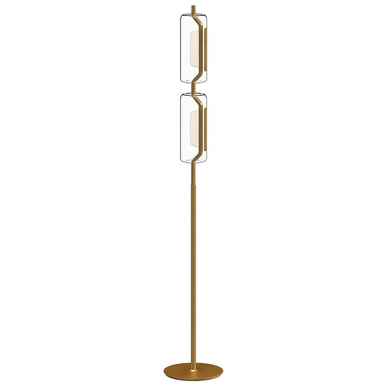 Image 1 Kuzco Hilo LED 63-in Brushed Gold Floor Lamp