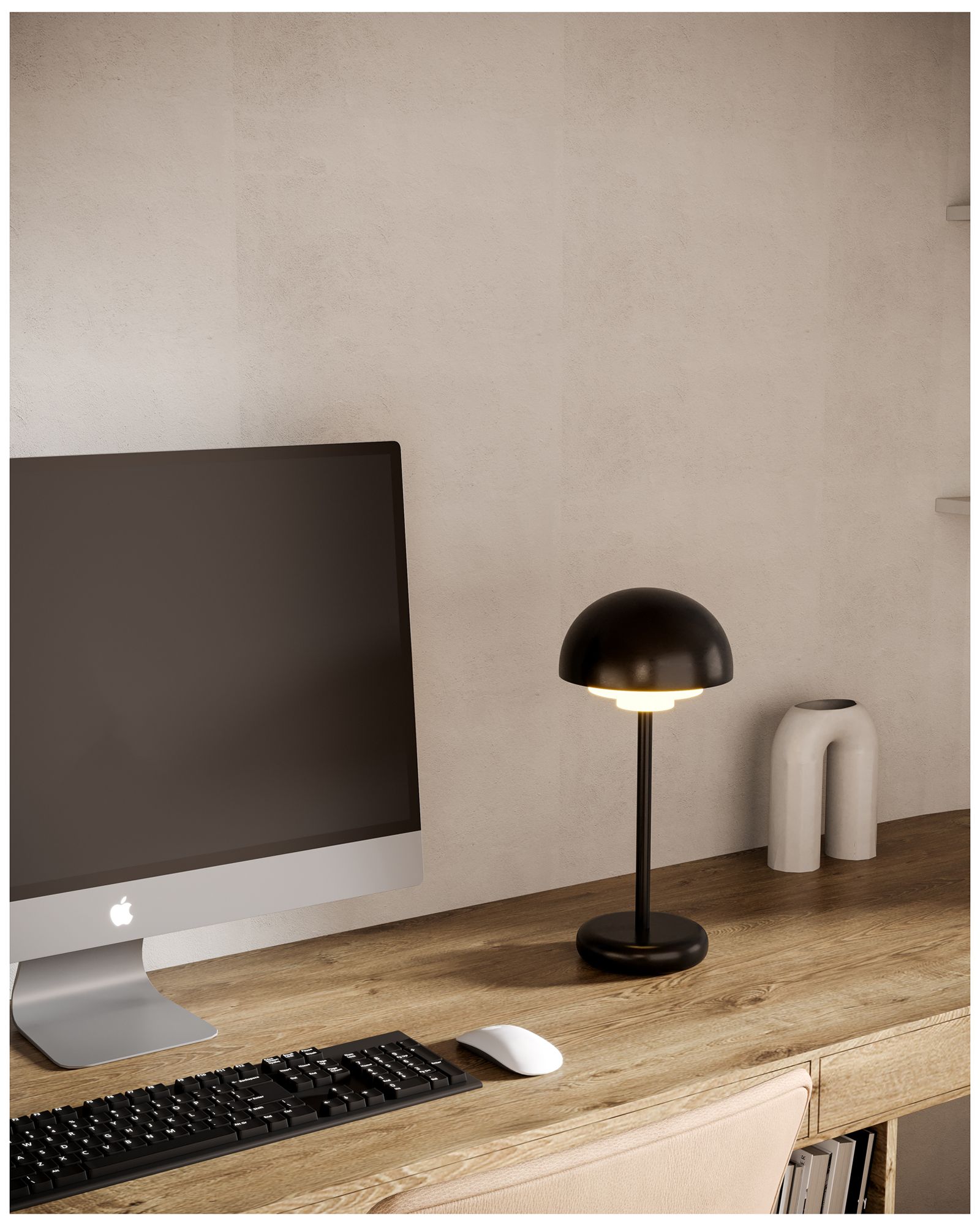 Image 3 Kuzco Hinata LED 5-in Black LED Table Lamp more views