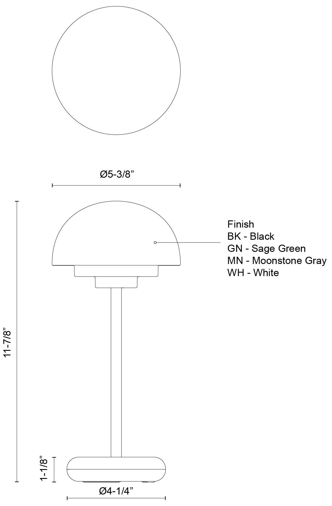 Image 4 Kuzco Hinata LED 5-in Sky Blue LED Table Lamp more views